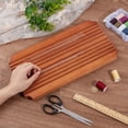 thumbnail image 3 of Wood Slotted Stands Wooden Display Holder Rack Saddle Brown 37.95x19.9x2cm, 3 of 5