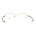 thumbnail image 4 of Adjustable Lens Angle Plastic Rectangular Reading Glasses Beige +1.50, 4 of 4