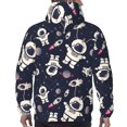 thumbnail image 7 of Wukai Cartoon Spaceship Print Men Hoodies Fleece Sweatshirts Long Sleeve Sweaters Pullover Fall Outfits Winter Clothes-Large, 7 of 7