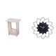 thumbnail image 1 of Mesita De Noche Práctica Con Reloj De Pared Acrílico En Forma De Flor. Silencioso Y Decorativo Para Hoteles, Cafeterías, Salones, Balcones, Dormitorios Y Pasillos., 1 of 8