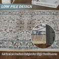 thumbnail image 4 of 9x12 Vintage Floral Washable Area Rug for Living Room Non-Slip Soft Bedroom Rug Farmhouse Carpet for Dining Room Office Home Décor Brown, 4 of 7