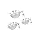 thumbnail image 2 of TABLETREANDS 3Ud Para Hornear Semicirculares De Silicona Para Pudín Gelatina Y Mousse Color Plata, 2 of 8