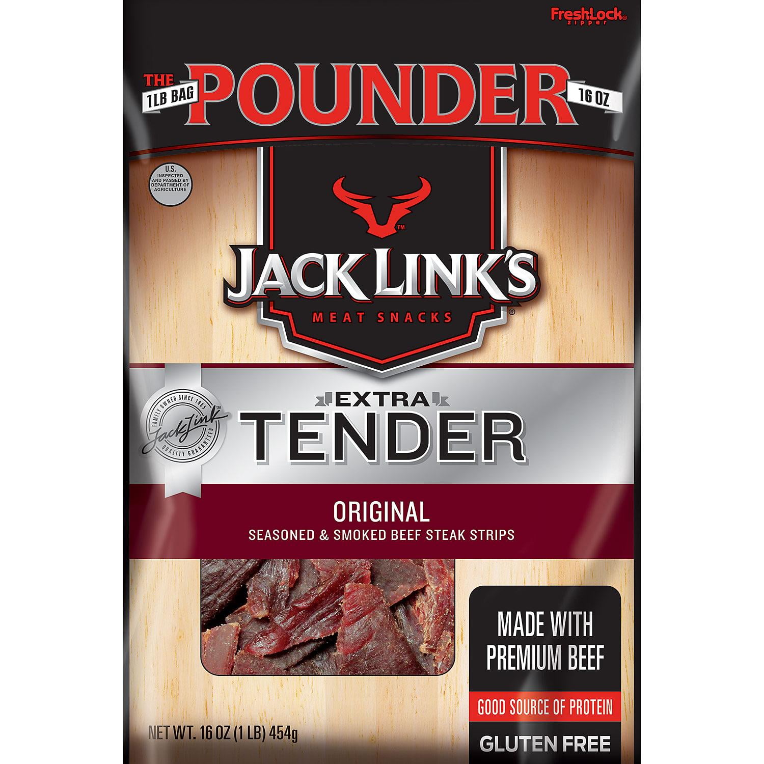 Jack Link's Extra Tender Original Beef Jerky, 1lb