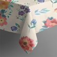 thumbnail image 3 of Pioneer Flower Floral Print Pattern Rectangle Tablecloth 60"x120",Waterproof Polyester Rectangle Table Cloth, Wipeable Spillproof Polyester Tablecloth for Dining, Camping, Indoor and Outdoor, 3 of 6