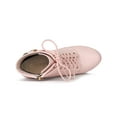 thumbnail image 4 of Unique Bargains Women's Platform Lace Up Strap Block Heels Ankle Boots, 4 of 7