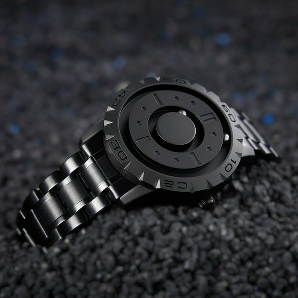 Relojes para hombres Caballero Reloj magnetico Bola rodante magnetica Reloj creativo personalizado para hombres Negro Walmart en linea
