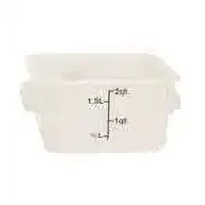 Excellante 2 quart plastic square food storage containers - white, NSF certified, comes in each
