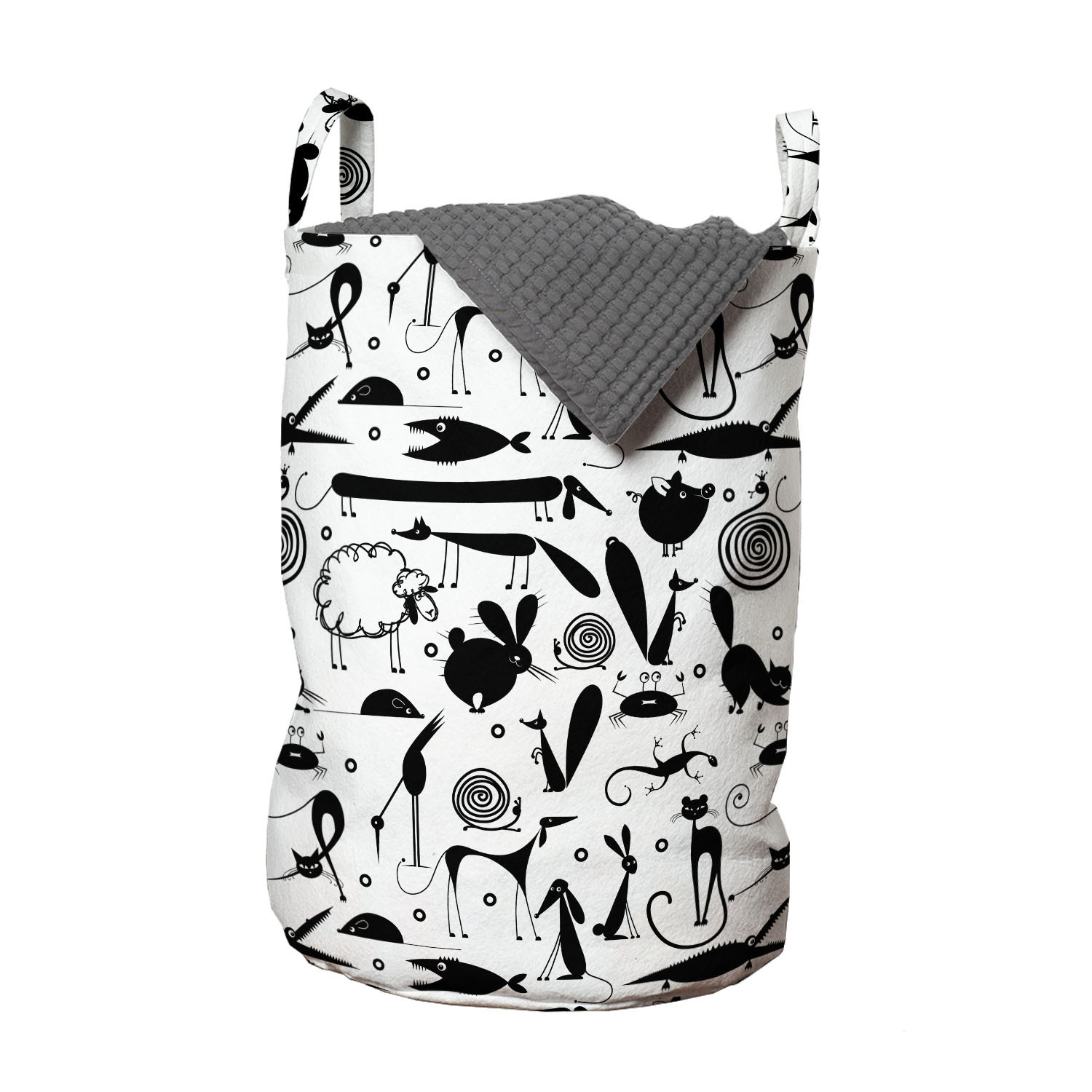 Animal Laundry Bag, Sheep Rabbit Snail Pig Crocodile Dog Cat Lizard Fox