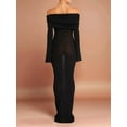 thumbnail image 4 of Women'S Fall Off Shoulder Bodycon Sweater Dress Formal Long Sleeve Elegant Club Party Maxi Dresses, 4 of 7