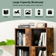 thumbnail image 6 of Costway 2 PCS 3-tier Wood Bookshelf Display Storage Rack for Small Spaces Rustic Brown, 6 of 11