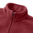 thumbnail image 5 of USNSM Mens Zip Up Sweatshirt Mock Neck Track Jacket Lightweight Fleece Full Zip No Hood Athletic Casual Long Sleeve Jackets with Pocket Red S, 5 of 9
