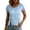 Blue, variant on Women's Linen Cotton Crew Neck Tops Fitted Waist Button Split Blouse Hem Soft Brunch Date Shirts Khaki,2xL