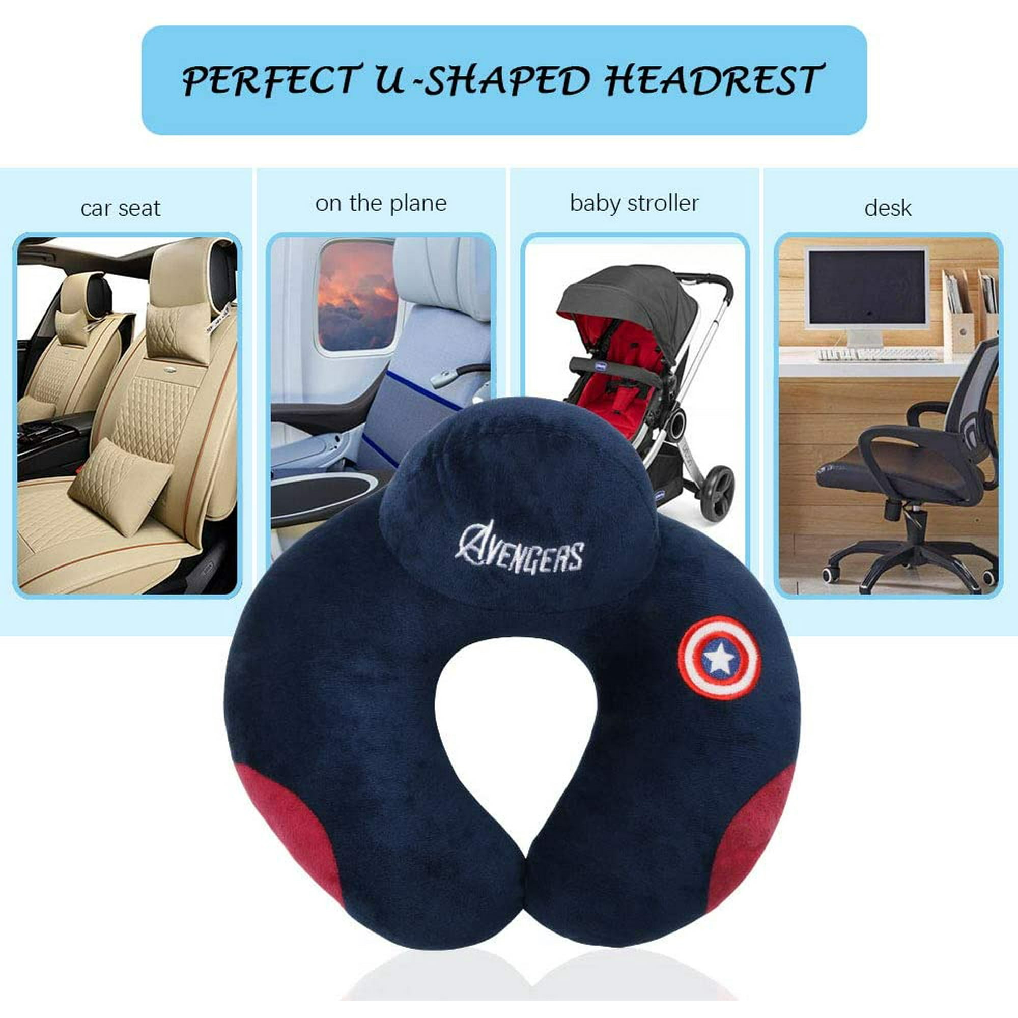 Yundap Kids Travel Pillow Ultra Soft Kids Neck Pillow Cute Airplane Pillow For Babies For Toddlers Kids Neck Support On Airplane Bus Train U S