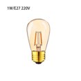 thumbnail image 3 of Cateissary Bombilla de luz cálida Vintage de 2200K, bombillas de filamento de decoración, herramienta de iluminación, accesorio de araña para el jardín Iluminación y accesorios 1W E27 220V Cateissary HA067862-04, 3 of 6