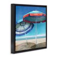 thumbnail image 3 of Stupell Industries Tropical Beach Umbrella Shadows Black Floating Frame Canvas Art, 18 x 18, by Mauro Devereaux, 3 of 8