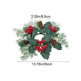 thumbnail image 3 of Fwttom Christmas Wreaths, Christmas Decorations Home Candle Holders Wreath Ring, Creative Mini Wreaths for Holiday Party Xmas Candle Table Setting, 3 of 6