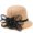 Camel, variant on Women Warm Wool Felt Church Cloche Cap Bucket Hat Bowler Hats with Flower Trim