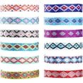 thumbnail image 2 of Pack of 12Pcs Colorful Braided Ankle Bracelet for Best Friend,Women,Teens Boho Surfer Beach Party Woven Friendship Bracelet Kit String - Adjustable Stretchy Wave Anklets Set, 2 of 10