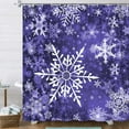 thumbnail image 4 of Christmas Snowflake Shower Curtain Set, Christmas Shower Curtains for Bathroom, Winter Purple Shower Curtain Christmas Decorative Shower Curtains,72X72IN, 4 of 7