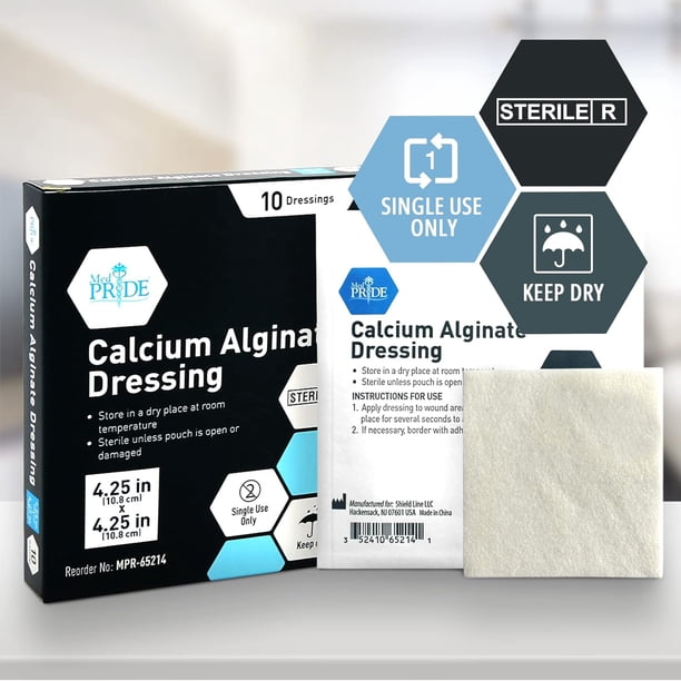 silver calcium alginate wound dressing pad Silverlon 2x2 4x5 4x8 actively reducing the risk of infection Dimora Upgrade Silver Calcium Alginate