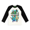 thumbnail image 4 of Minecraft Mobs Creeper Little Boys 2 Pack Long Sleeve Graphic T-Shirts White/Green 4, 4 of 5