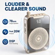 INSMART 20W Voice Amplifier for Teachers with Wired Microphone, Bluetooth 5.3, 25H Battery, DSP Noise Reduction
