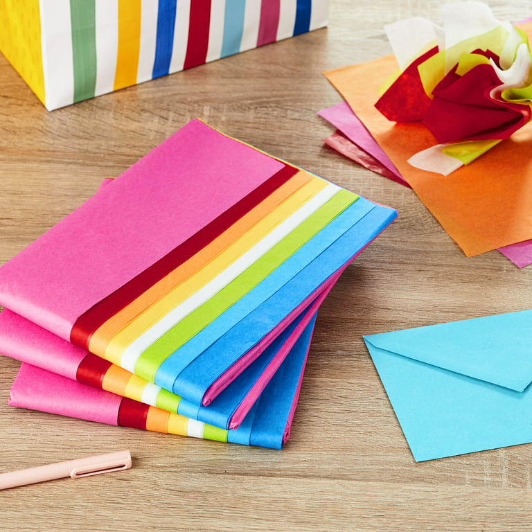 Easy Rainbow Tissue Paper Tassels Garland Tutorial Video - Multi