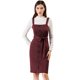 thumbnail image 1 of Vestido De Tirantes Allegra K Con Tirantes Decorativos Con Botones Y Delantal Para Mujer Borgoña M, 1 of 6