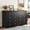 Black, variant on White Dresser for Bedroom, 10 Drawer Wood Chest of Drawers, Modern Wide Storage Dresser Cabinet with Large Wooden Top for Bedroom, Living Room