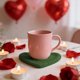 thumbnail image 1 of Uuiauoio Valentine's Day Heart Placemats Set of 1Shaped Place Mats Waterproof Washable Table Kitchen Mats for Kitchen Dining Decor, 1 of 6
