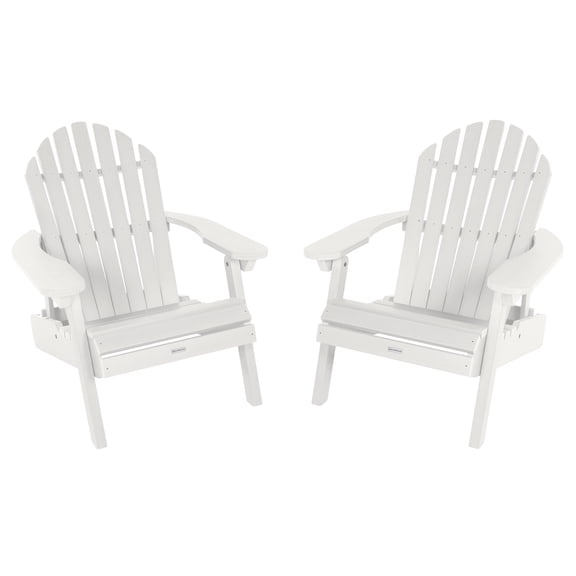 Highwood 2-pc Hamilton Adirondack Set - Folding and Reclining, Outdoor, Eco-friendly, Synthetic Wood