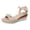 Beige, variant on Espadrilles for Women Open Toe Platform Wedge Sandals Lightweight Summer Dress Heels Ankle Strap Wedges Beige Size 6