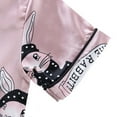 thumbnail image 4 of Toddler Girls Boys Silk Satin Pajama Sets Kids Casual Button Down Sleepwear Loungewear 1-6T, 4 of 8