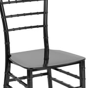 Flash Furniture Hercules Series Adult Size Resin Stacking Chiavari Chair, Black