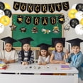 thumbnail image 5 of Juego de Decoraciones de Graduación, Banner de Fondo Negro y Dorado de la Clase de 2024, Tarjeta Colgante de Graduación, Globos para Fiesta, 5 of 5