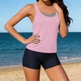 thumbnail image 2 of FDGIU ‌2026 Women's 3 Piece Tankini Swimwear Tummy Control Plus Size Swim Top with High Waisted Boyshorts Bathing Suit Set, 2 of 7