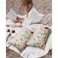 thumbnail image 4 of Spring Blossom Flowers with Butterfly Outdoor Pillow Covers Set of 2,Decorative Waterproof Throw Pillow Case,Nature Field Vintage Burlap Cotton Linen Soft Cozy Cushion Pillowcases, 4 of 7