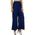 thumbnail image 2 of Bimba Womens Rayon Palazzo Pants Back Elastic Waist Full-Length Pajamas, 2 of 7