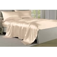 thumbnail image 3 of Belles & Whistles 4 piece Satin Sheet Set, Queen, Ivory, 3 of 8