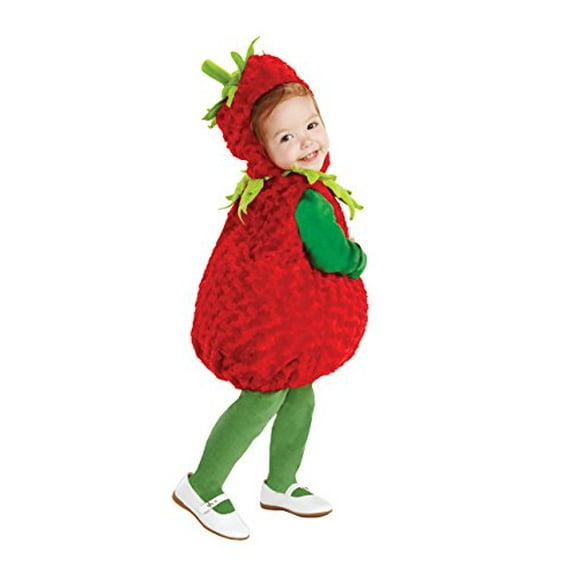 Underwraps Babys Strawberry Belly, Red/Green, Large