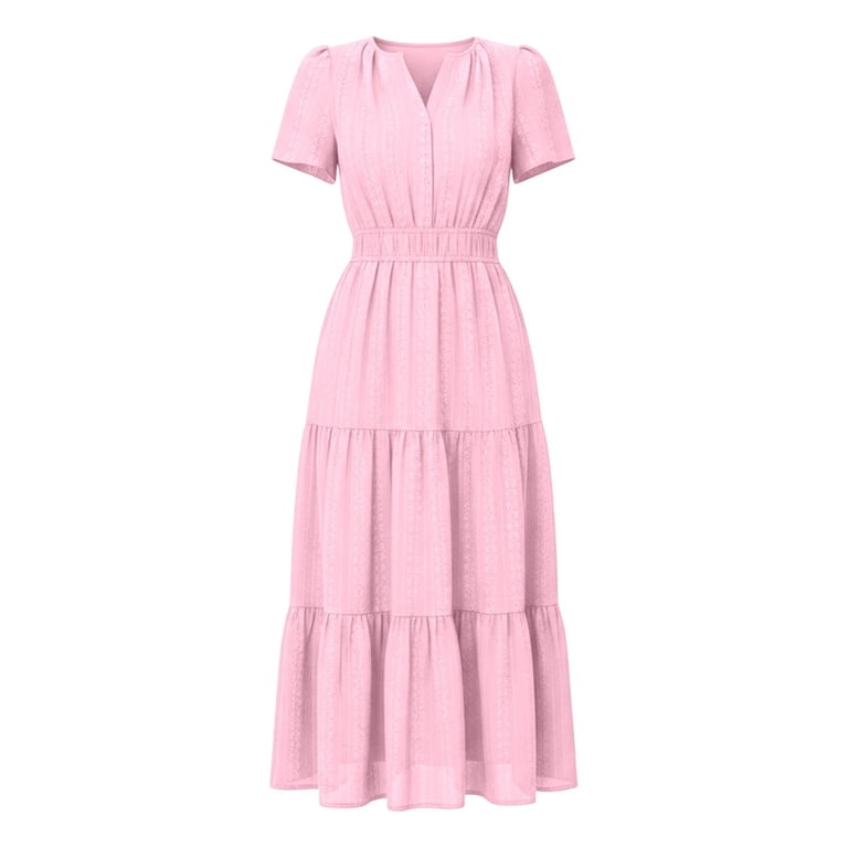 pastel pink casual dress Casual Lite Pink Dress Long Light Pink Casual Dresses Light Pink Cotton Blend Casual