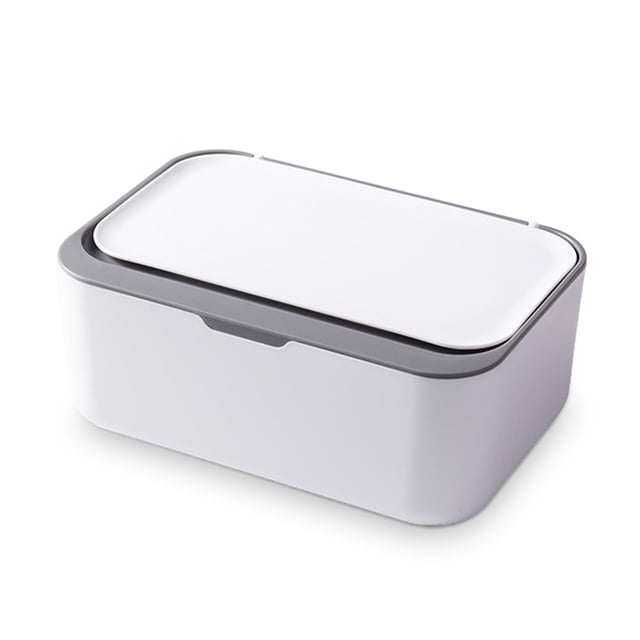 Caja de almacenamiento de tejidos Reutilizable con tapa de gran capacidad Toalla a prueba de polvo Organizador del dispensador Hogar para coches de sala de estar gris kenally HA012032-02B