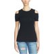 thumbnail image 1 of 1.STATE Camiseta básica con hombros descubiertos para mujer, negra, extragrande 1.STATE Camiseta básica, 1 of 2