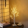 thumbnail image 4 of Luces LED artificiales de ramas de árbol con alimentación USB y a pilas, 24 LED 60 cm blanco, 4 of 6