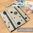thumbnail image 4 of FORMRS 3 Ring Photo Album 4"x6" Self Adhesive Large Capacity PU Leather Cover, Stripes Pattern, 4 of 8