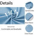 thumbnail image 4 of Men Short Sleeve Button Down Shirt Casual Button Up Shirt Relaxed Fit Work Clothes with Two Pockets, 4 of 8