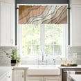 thumbnail image 2 of Ombre Valances for Windows Kitchen Valance Curtains with Wide Rod Pocket Modern Abstract Geometric Valance Curtains Bathroom Curtain Valance Gradient Brown Window Valances for Kitchen Bathroom 54"x18", 2 of 6