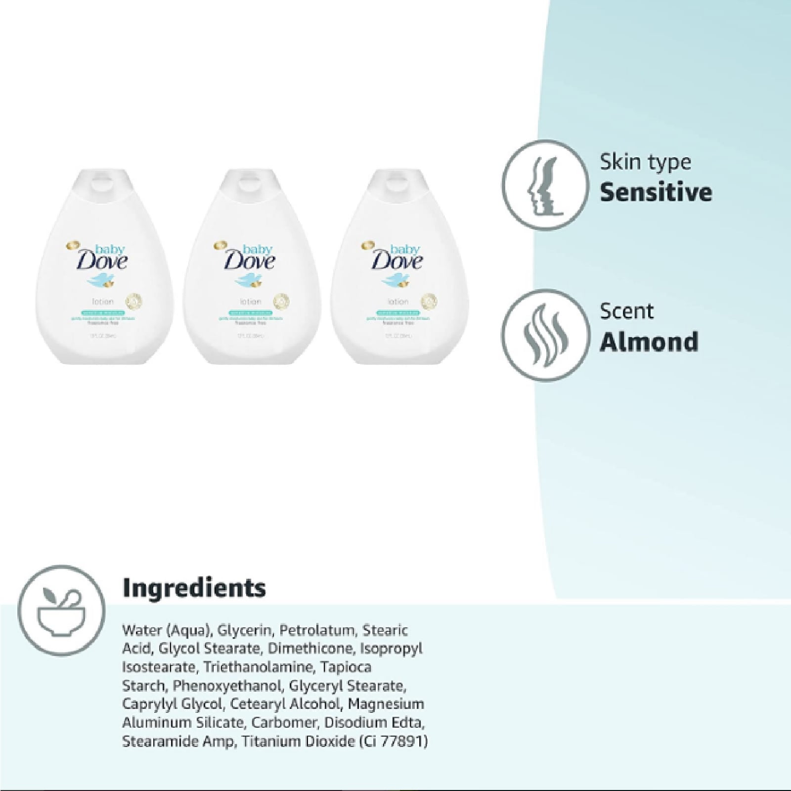 Dove Baby Lotion, Sensitive Moisture 13 oz (Pack of 6)