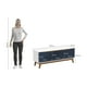 thumbnail image 4 of Mueble TV 55" Kappesberg 136cm con 3 Puertas Blanco/Azul, 4 of 9