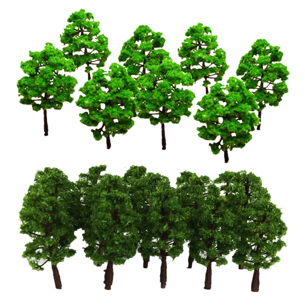 Árboles en Miniatura para Paisaje de Maqueta Ferroviaria Decoración de Tren Diseño de Bosque Construcción de Escenarios Material Plástico Adecuado